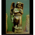 Classic Bronze Kneeling Angle Monument Sculpture